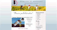 Desktop Screenshot of cave-de-beauvent.ch
